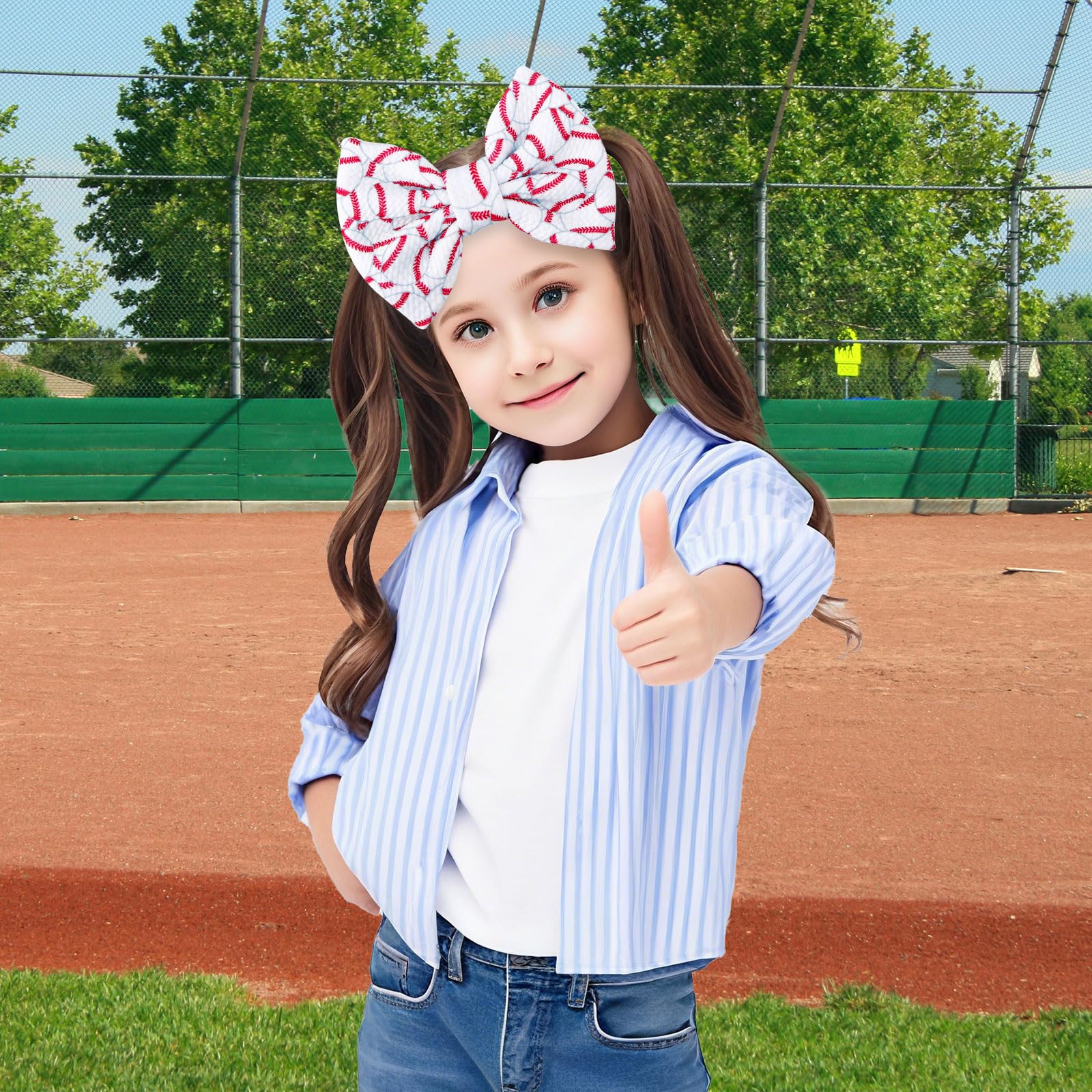 BOXOB headband used during game day photos for festive styling