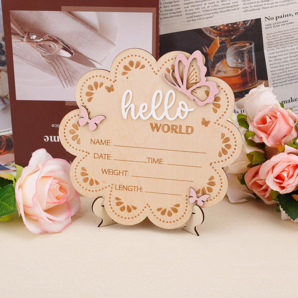 BOXOB keepsake baby announcement sign marks a meaningful milestone with style.