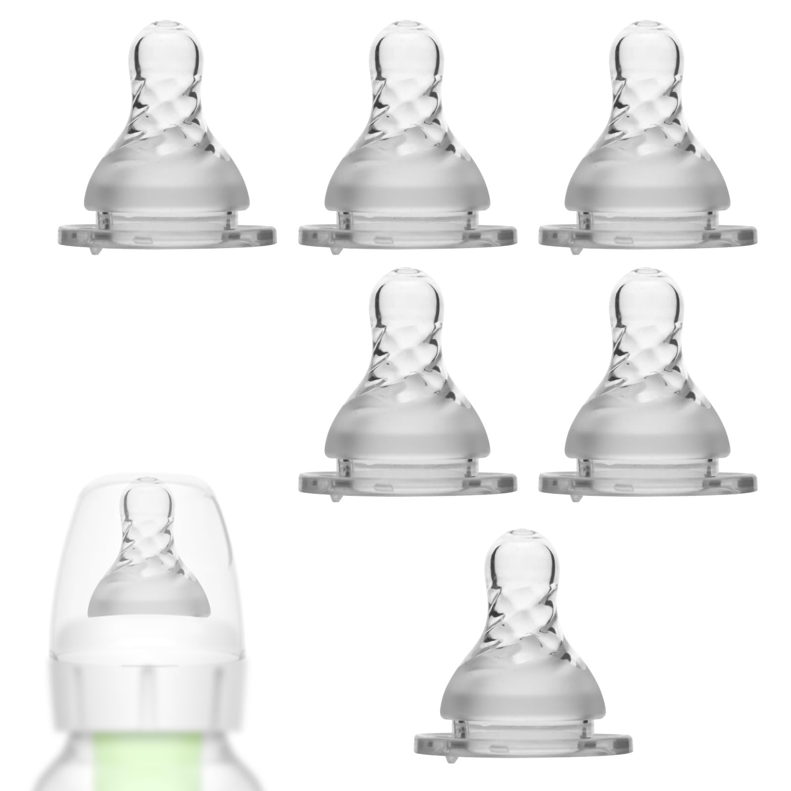 BOXOB silicone nipple for Dr. Brown's narrow bottle with slow-flow tip