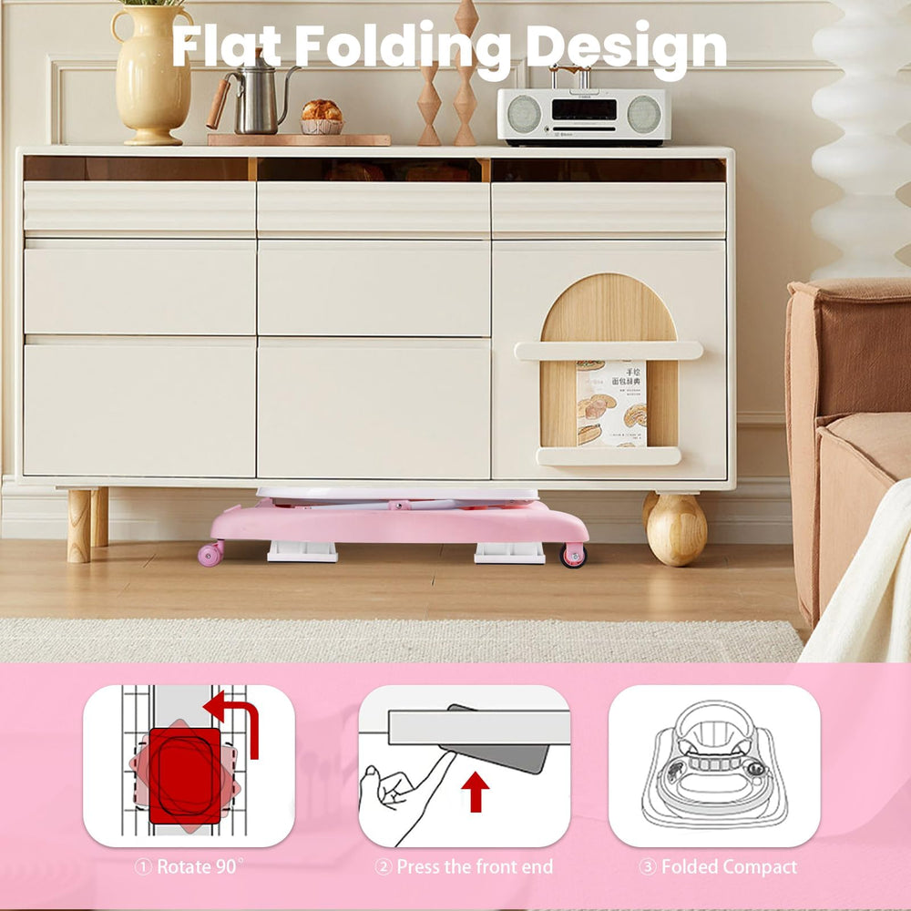 Boyro Baby 5-in-1 walker features educational toys during play.