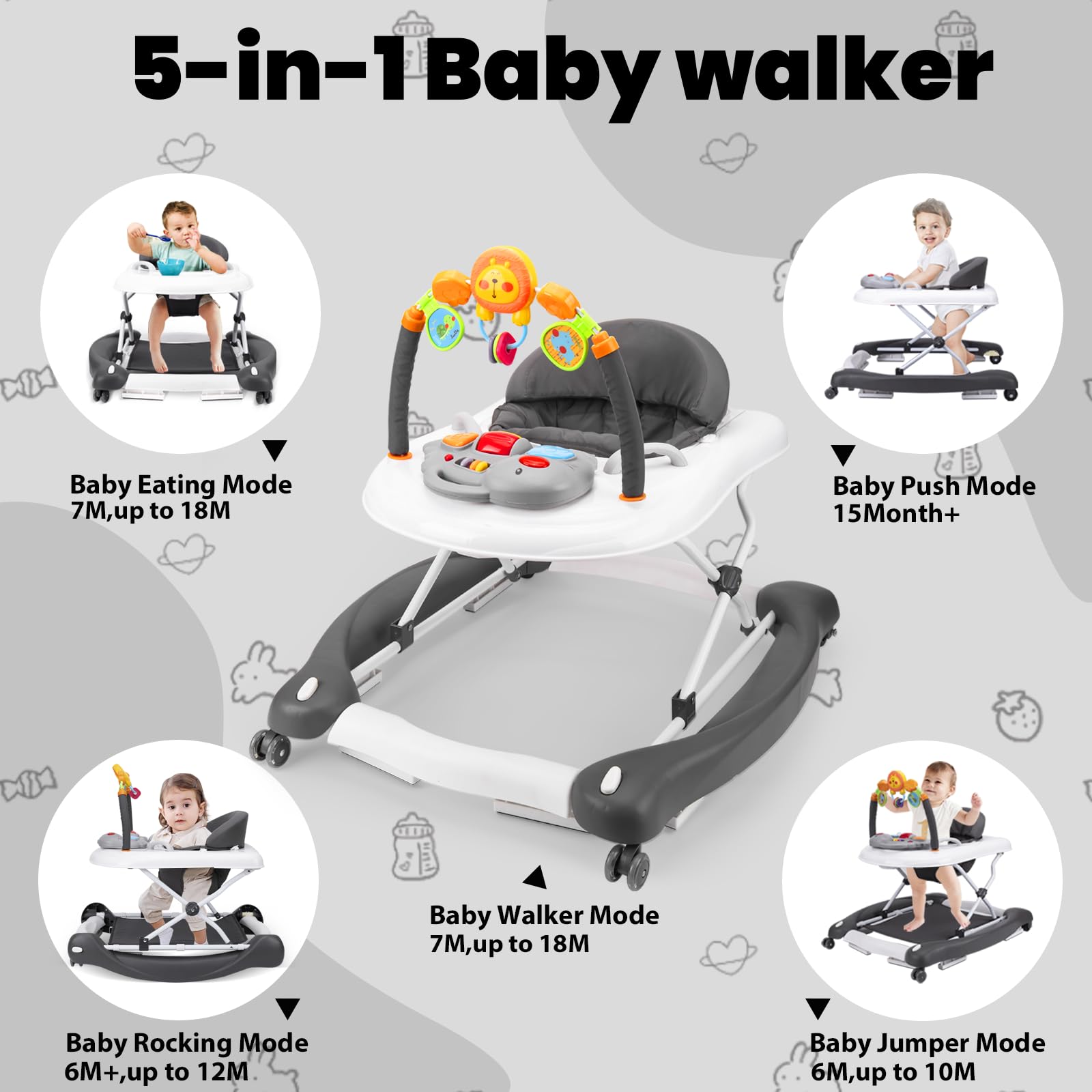 Boyro Baby walker assembly fold demonstrates easy setup and storage.