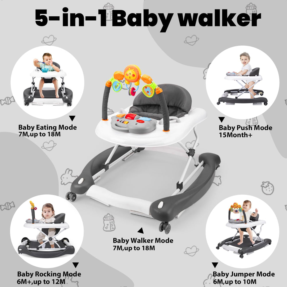 Boyro Baby walker assembly fold demonstrates easy setup and storage.