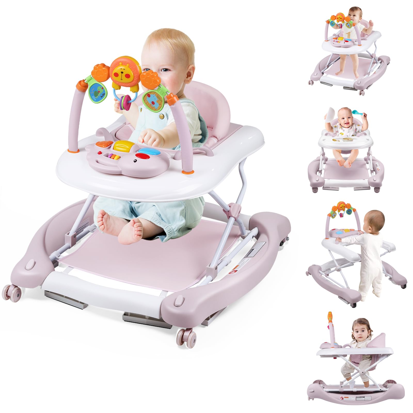 Boyro Baby Walker in five-in-one mode supports growing babies through varied activities.