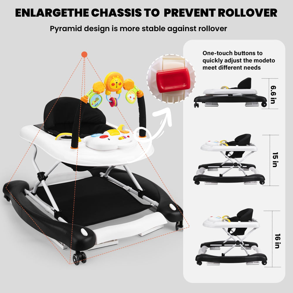Boyro Baby Walker foldable design for easy storage and travel.