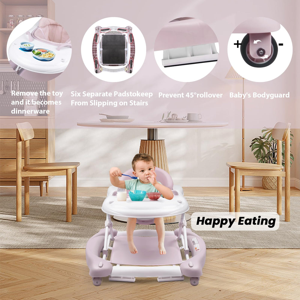 Boyro Baby Walker foldable design folds compactly for storage and travel.