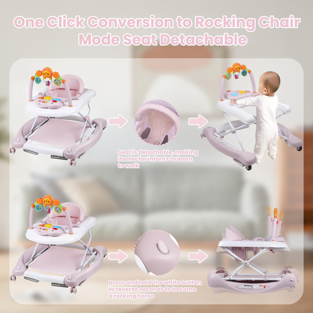 Boyro Baby Walker with music and toys awakens senses and curiosity.