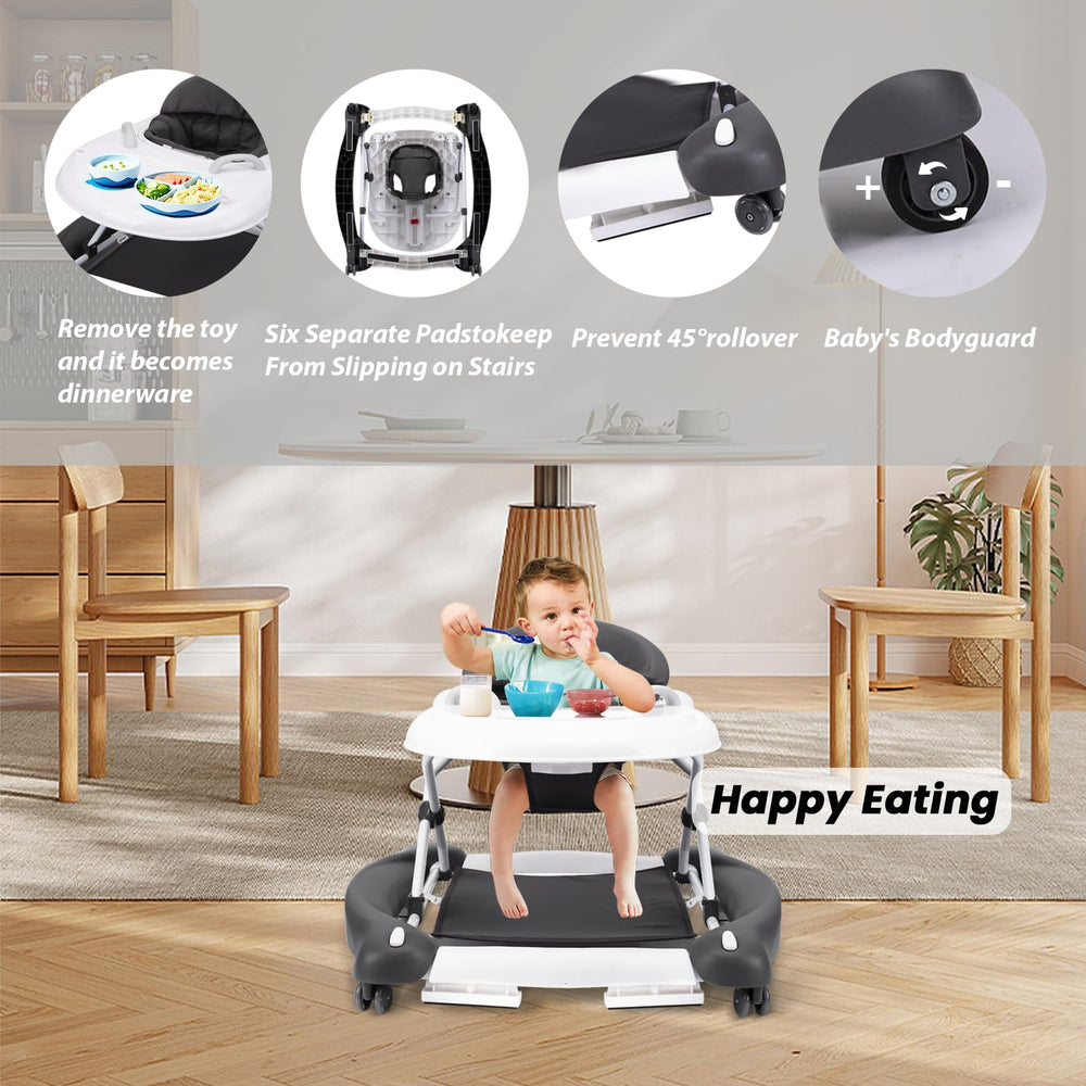 Boyro Baby walker music toys included enhances sensory engagement.
