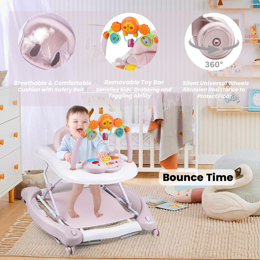 Boyro Baby Walker triangular chassis enhances stability for confident early steps.