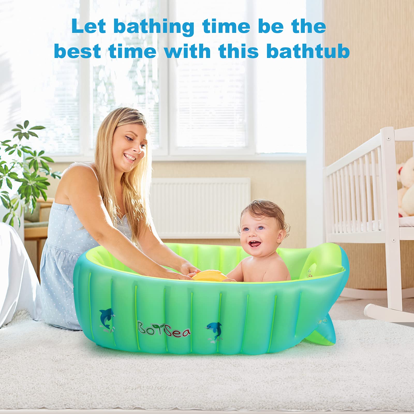 Boysea bathtub dimensions 35x21x11.8 inches for ample bathing space