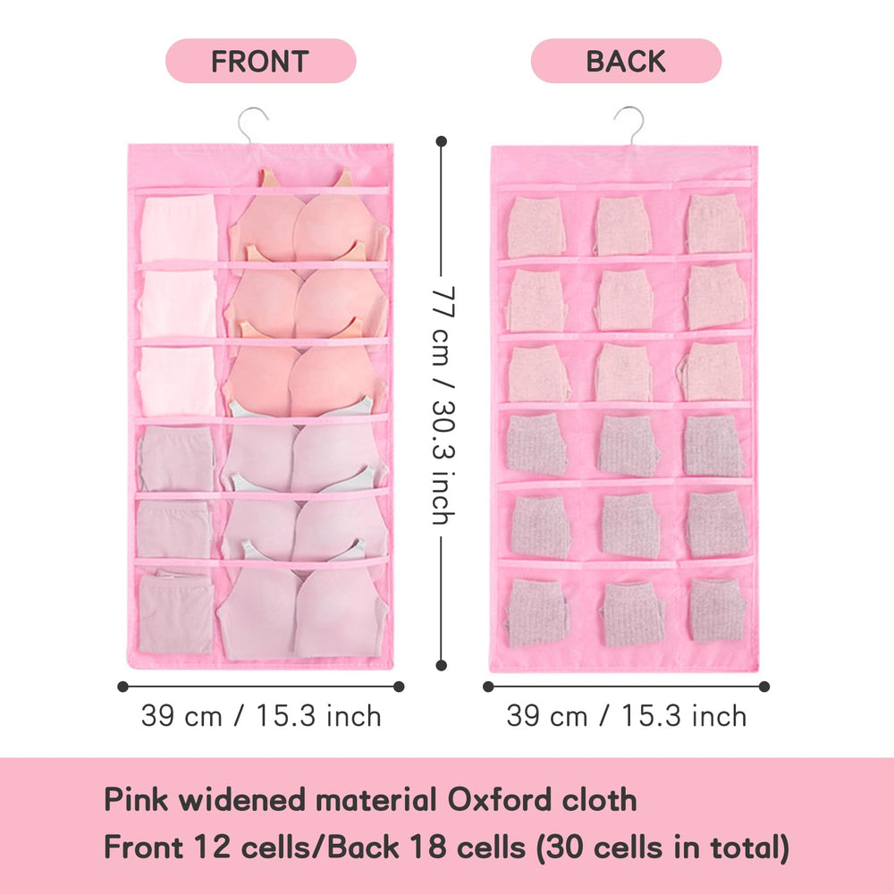 BOYYJING dual-sided organizer with clear pockets for fast item identification.