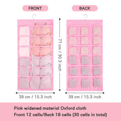BOYYJING dual-sided organizer with clear pockets for fast item identification.