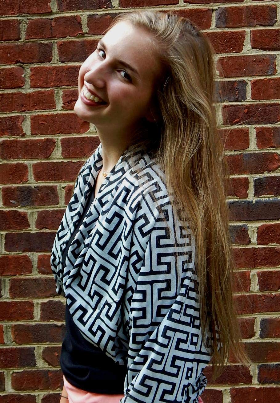 Bozeman Baby Company infinity nursing scarf quatrefoil pattern brings stylish privacy