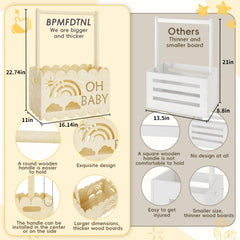 BPMFDTNL baby shower crate with hanger rack demonstrates practical storage during busy days