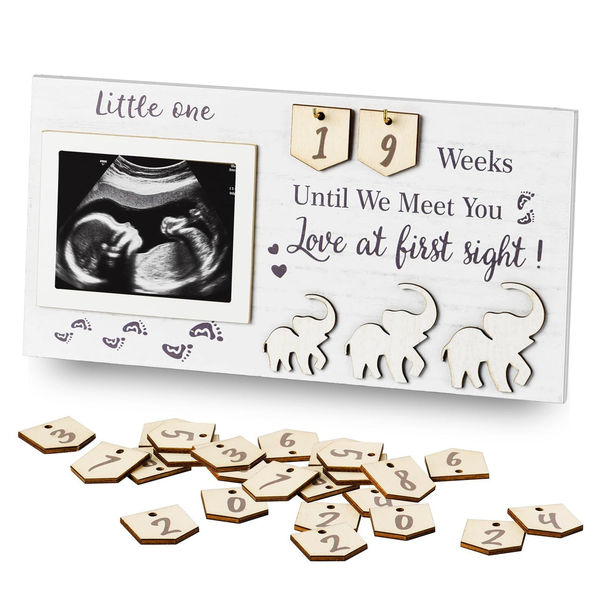 Bprow ultrasound frame front view, a clean keepsake for growing family memories