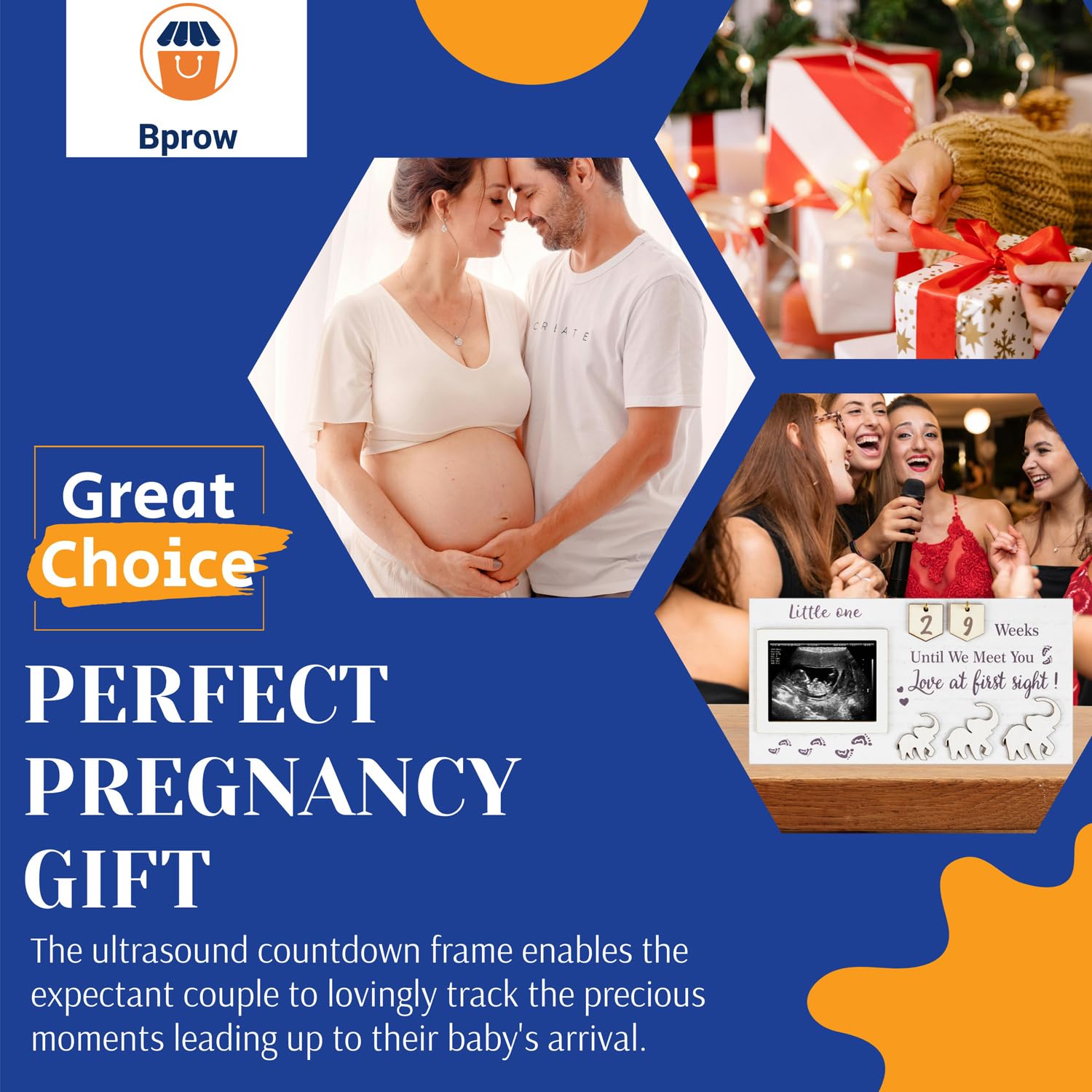 Bprow ultrasound frame photo pocket protects a 4x3 ultrasound image safely