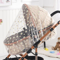 BQSAZHYJ mosquito net for baby pram daisy white keeps bugs away during stroller walks.