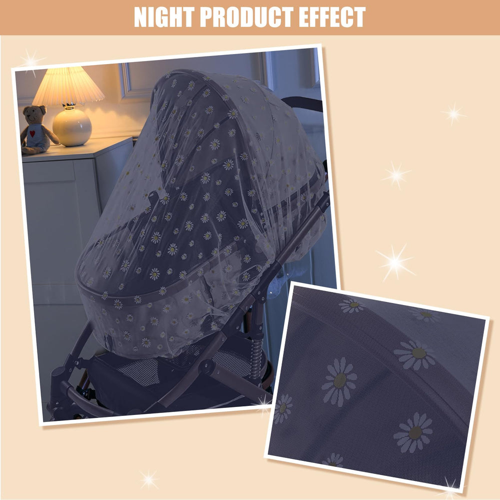 BQSAZHYJ outdoor-use mosquito net in white daisy offers confident stroll protection.