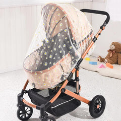 BQSAZHYJ pram net daisy-pattern closeup shows delicate mesh and elastic edge.