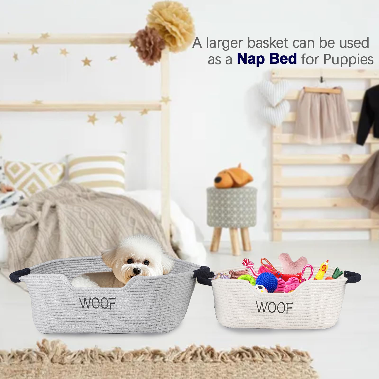 Brabtod collapsible pet basket saves space when not in use.