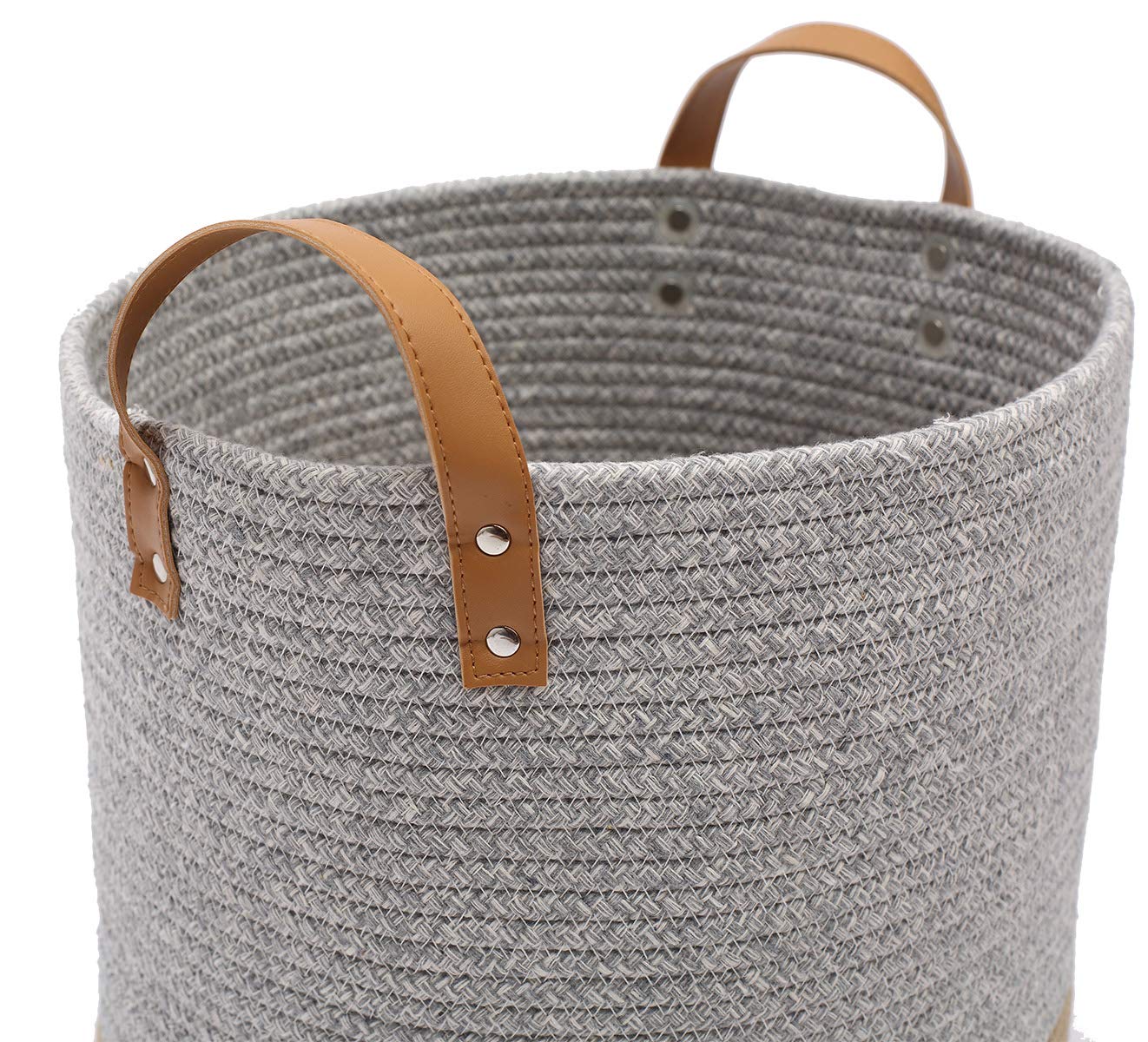 Brabtod cotton dog toy basket filled with toys demonstrates easy storage for busy homes.