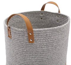 Brabtod cotton dog toy basket filled with toys demonstrates easy storage for busy homes.