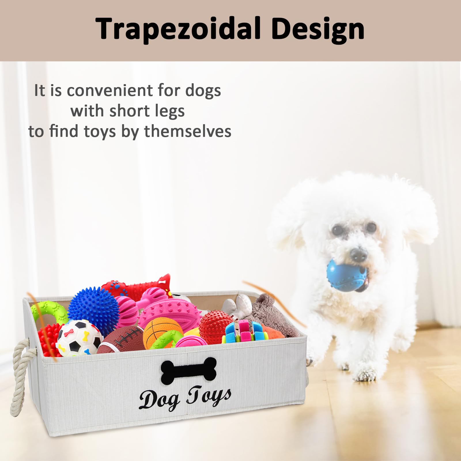 Brabtod dimensions 20x11x8 inches for easy toy access.