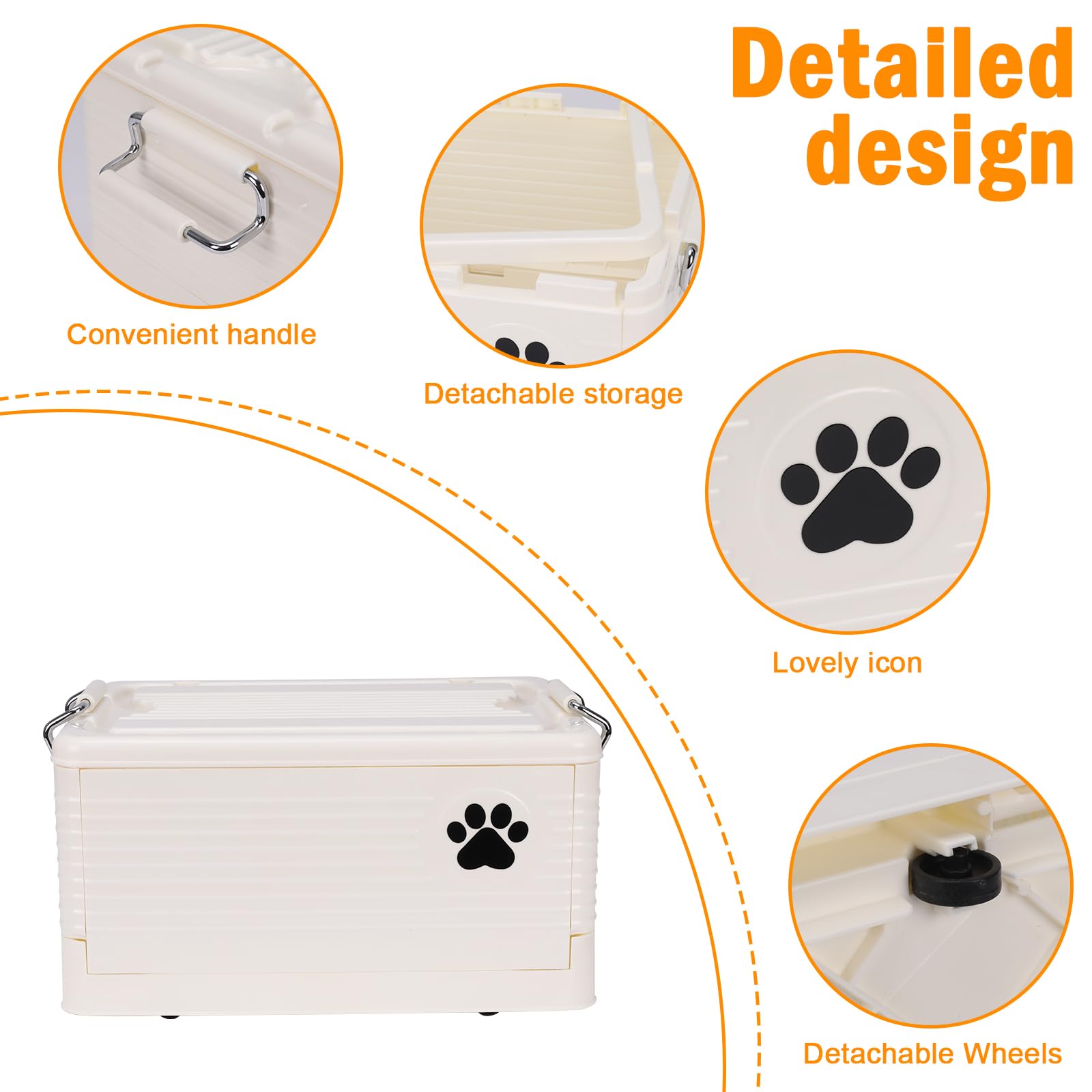 Brabtod dog toy basket folded-flat saves space when not in use