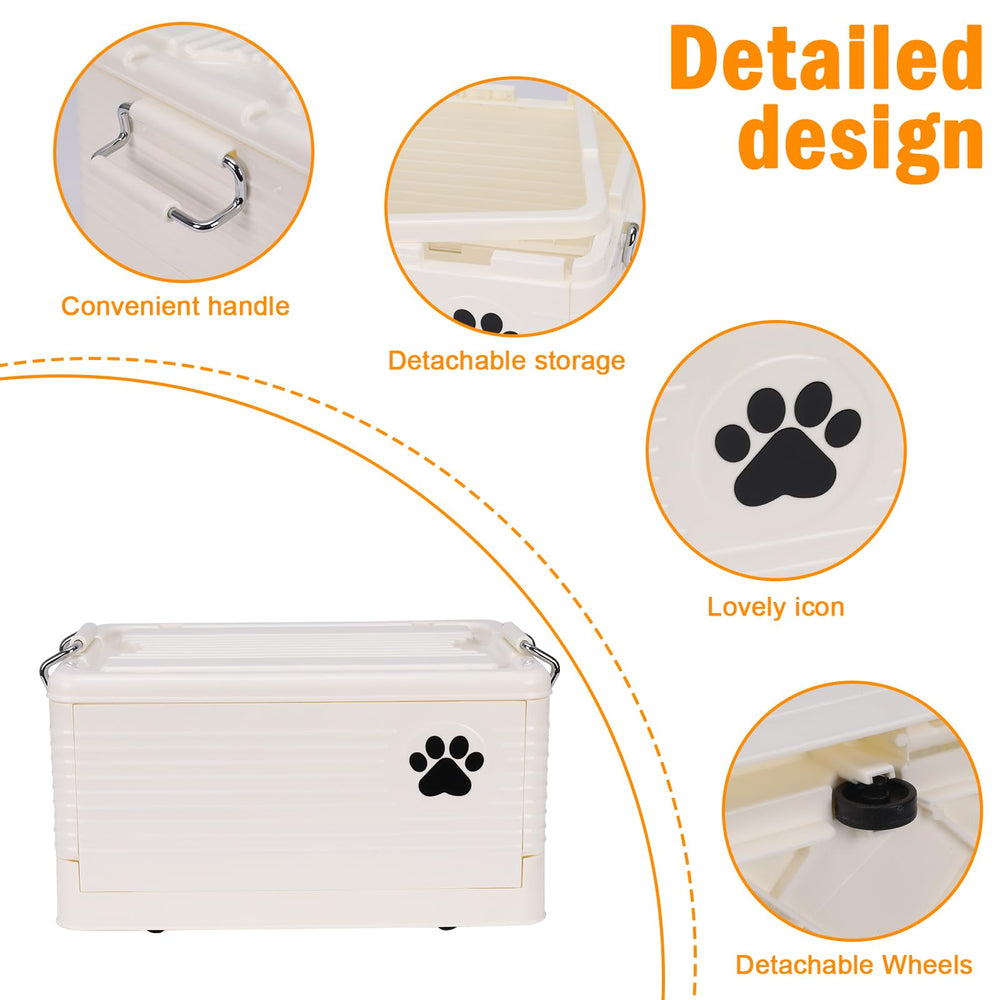 Brabtod dog toy basket folded-flat saves space when not in use