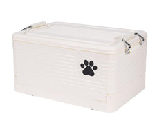 Brabtod dog toy basket top view shows organized storage