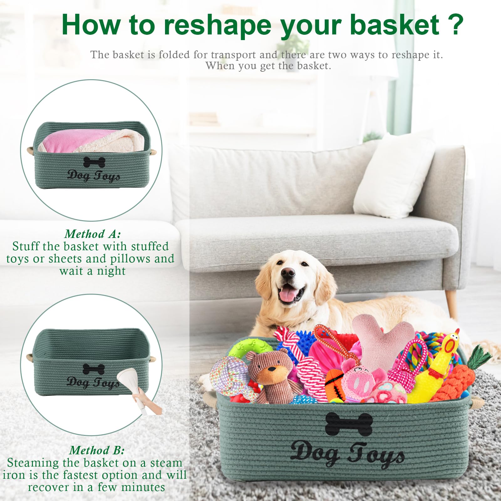 Brabtod easy-clean basket supports hand wash or machine wash.