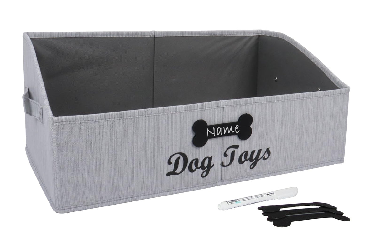 Brabtod large dog toy basket front view with ample storage
