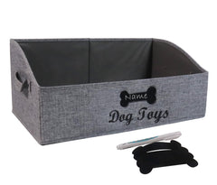 Brabtod large dog toy bin front view shows sturdy storage for organized toys.