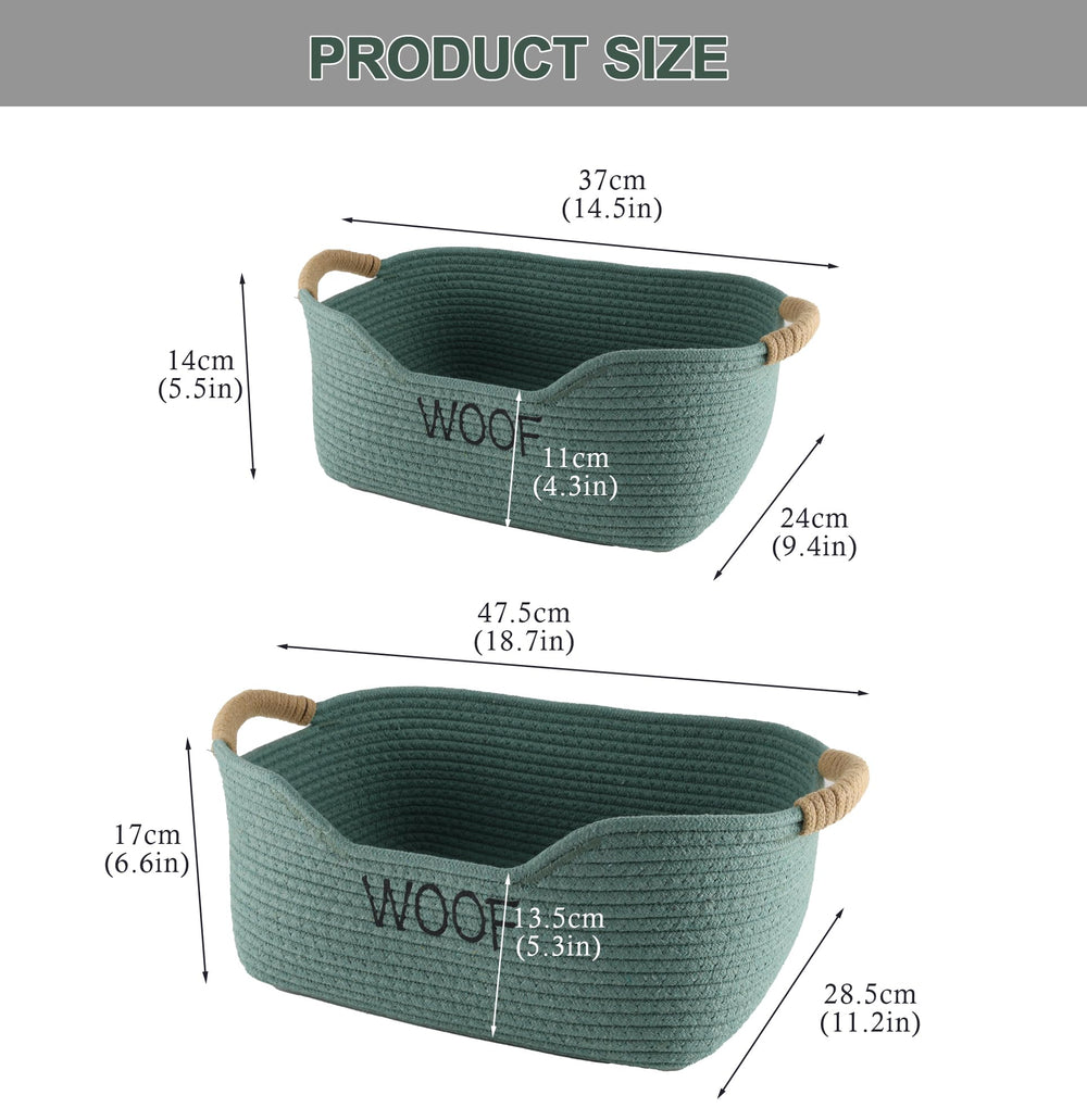 Brabtod medium basket, 13.4 L x 9.4 W x 5.5 H inches, compact storage.