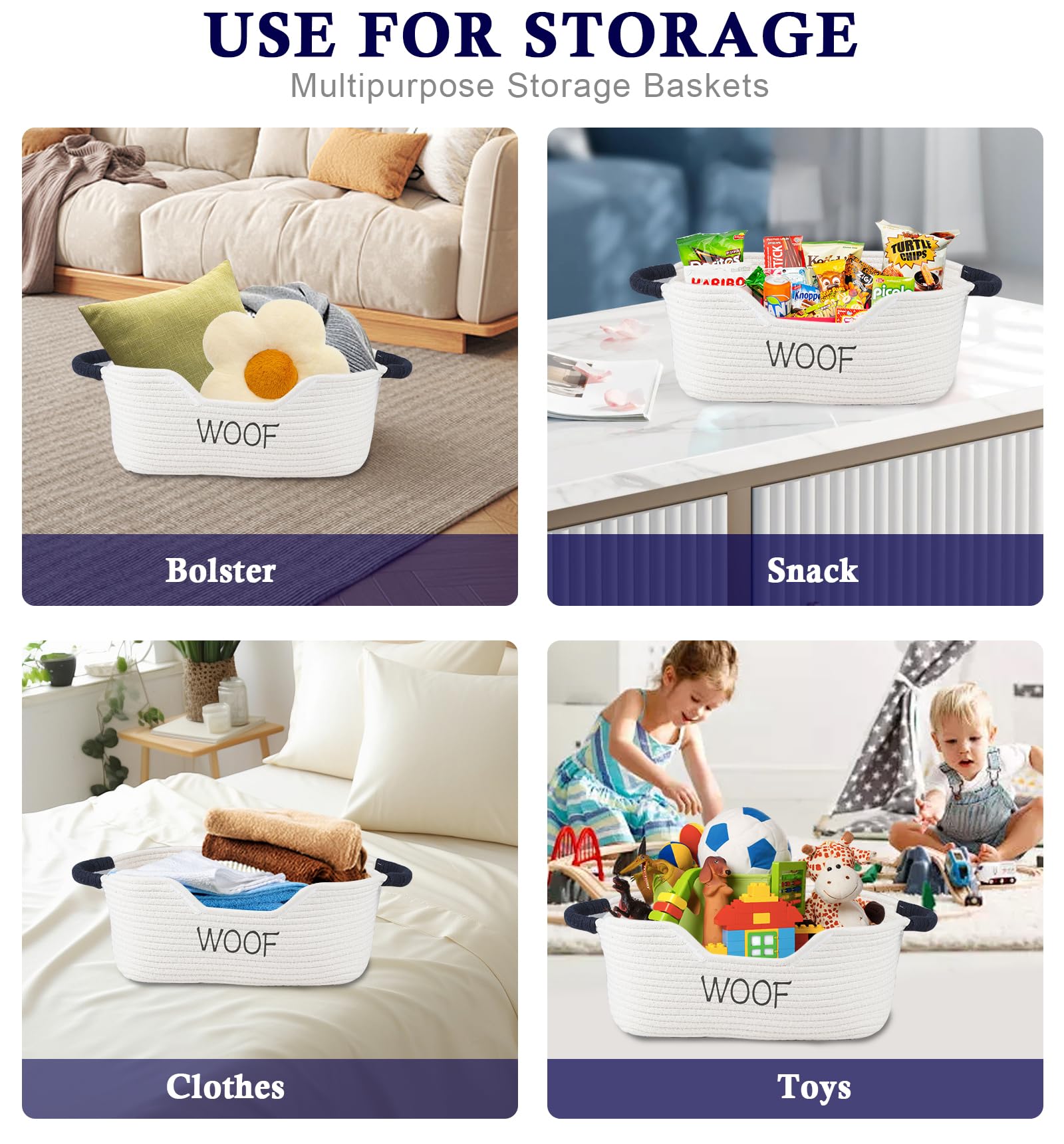 Brabtod medium beige toy storage for leashes, blankets, and gear.