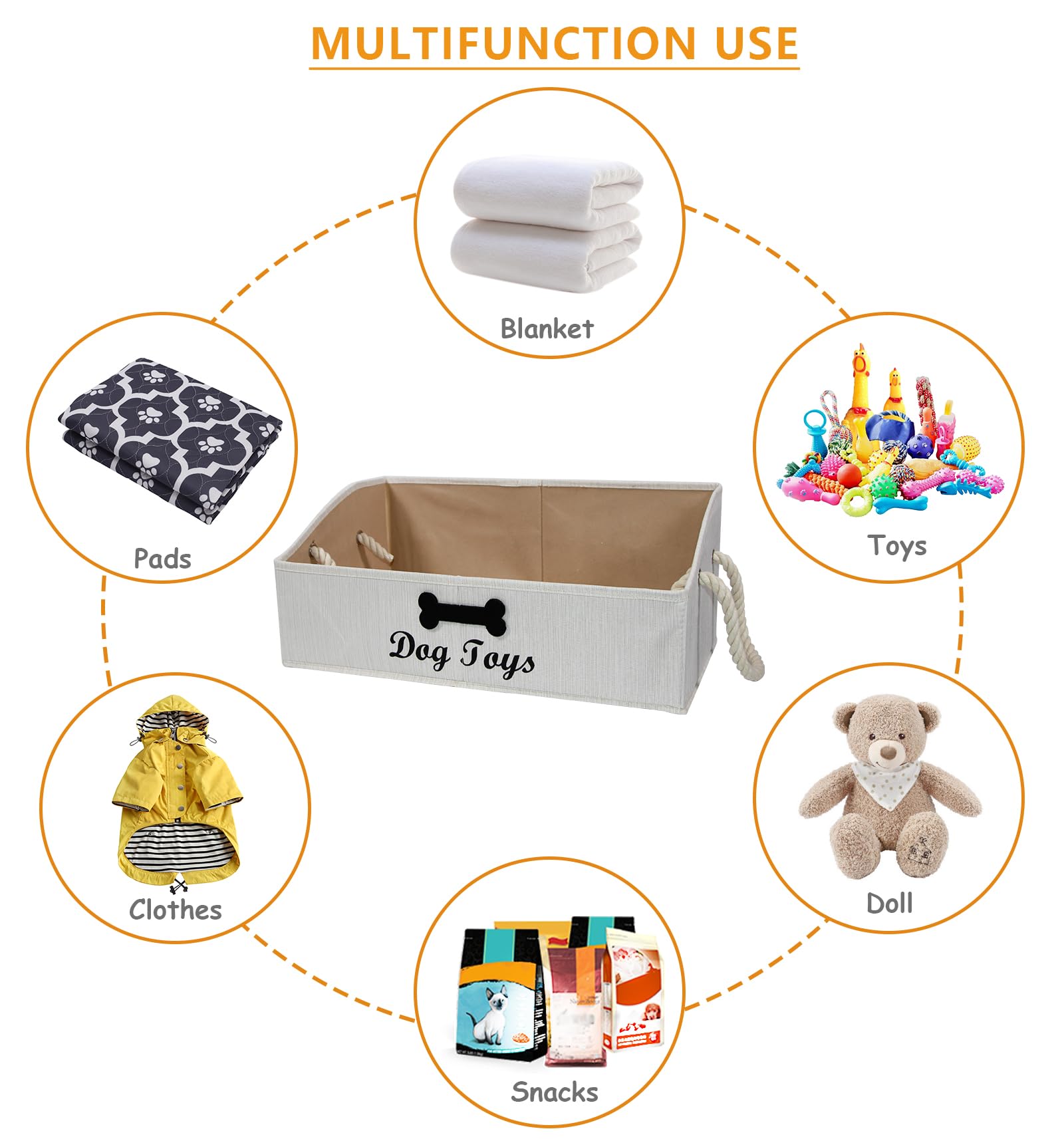 Brabtod multi-purpose storage supports organizing leashes, blankets, or grooming items.