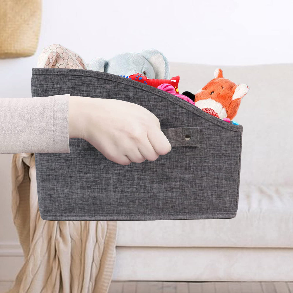 Brabtod trapezoid storage area showcases easy toy access for short-legged dogs.
