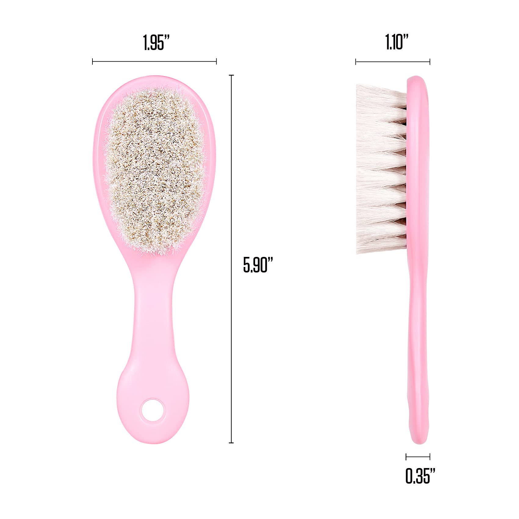 BRADYS HOUSE silicone baby shampoo brush in pink for comfortable cleansing during baths.