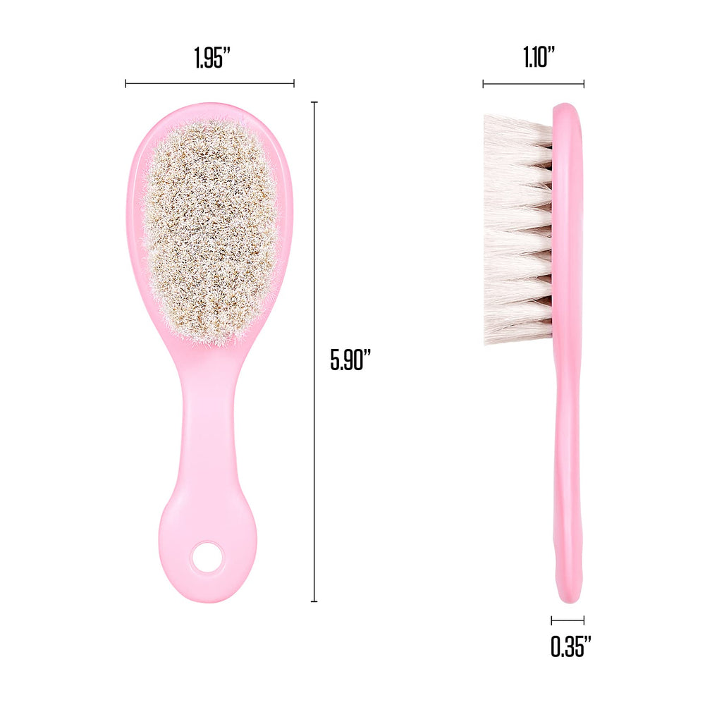 BRADYS HOUSE silicone baby shampoo brush in pink for comfortable cleansing during baths.
