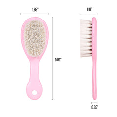 BRADYS HOUSE silicone baby shampoo brush in pink for comfortable cleansing during baths.
