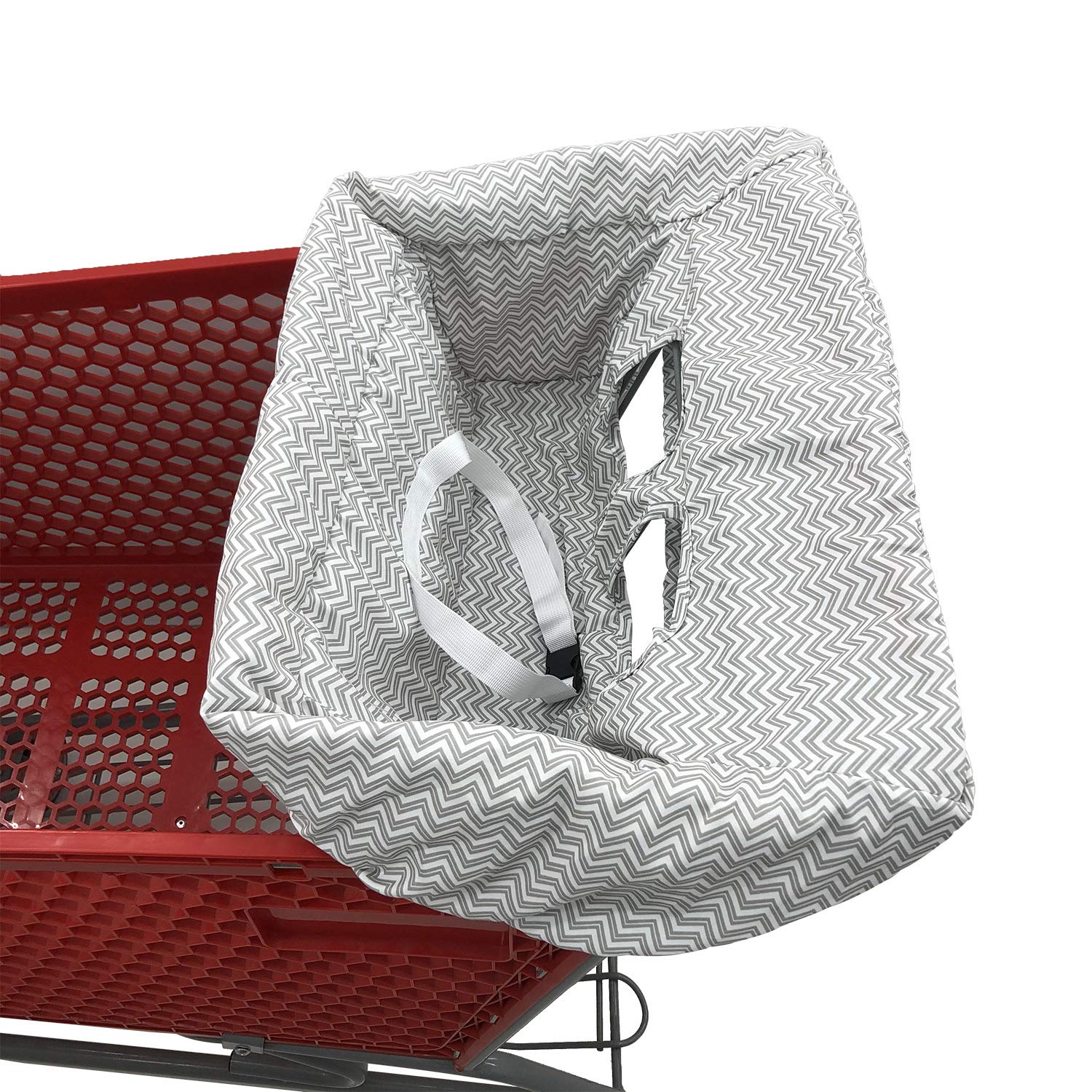 Brain Architect Child gray chevron cart cover demonstrates portable compact storage.