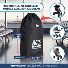 Bramble waterproof stroller bag guards against rain and spills on travel.