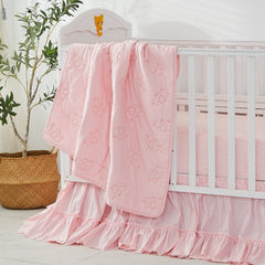 Brandream baby nursery pink texture image demonstrates coordinating with other textiles.
