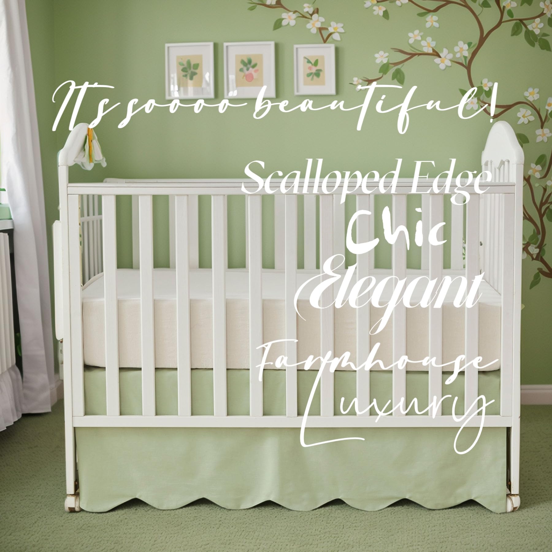 Brandream baby nursery scallop edge decor for elegant styling
