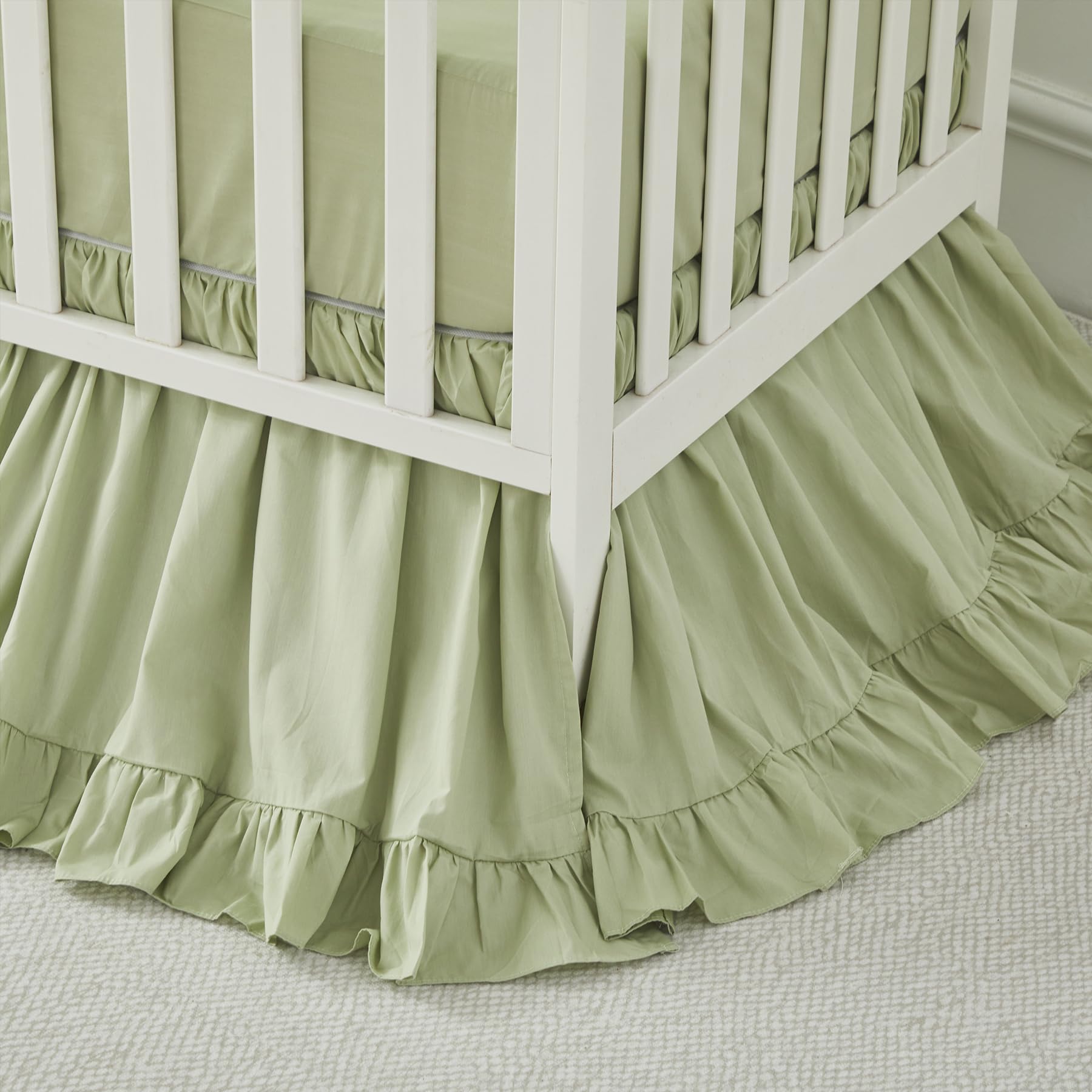Brandream baby nursery softness highlighting gentle fabric and farmhouse style