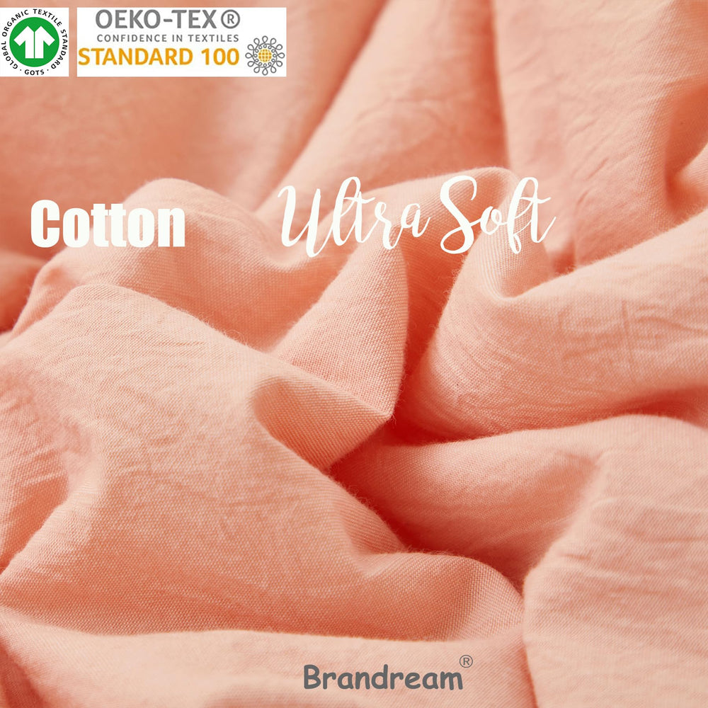 Brandream Boho crib skirt flatlay showing four-sided drop for standard crib