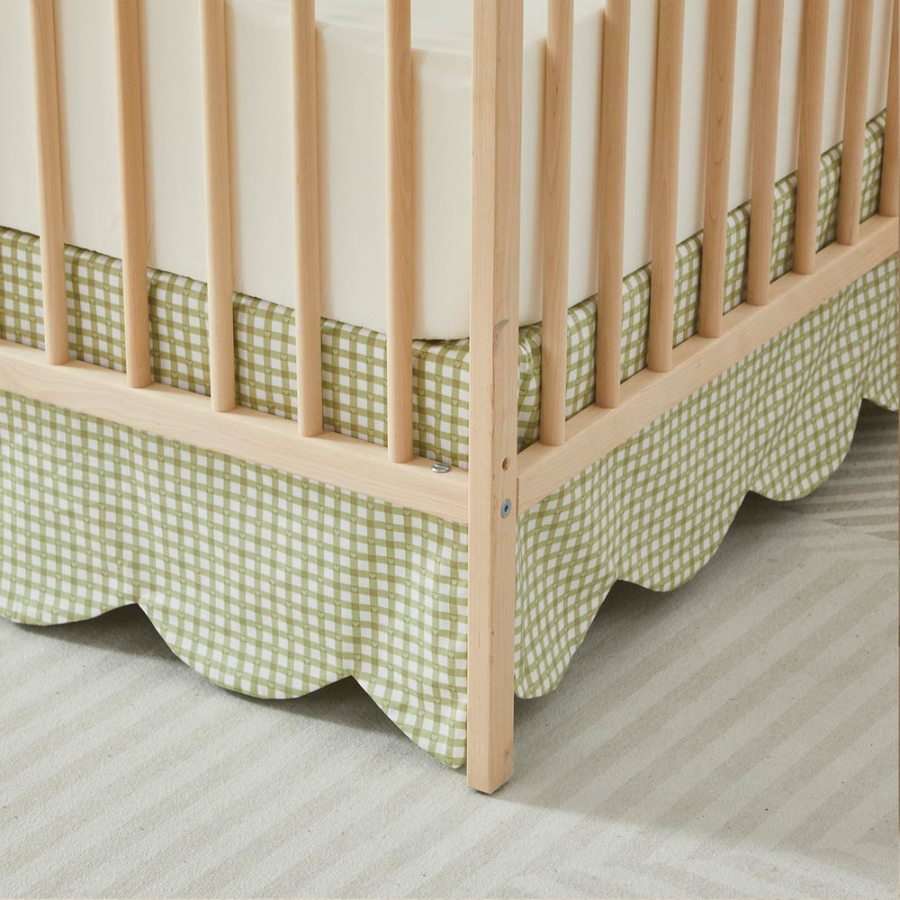 Brandream Boho farmhouse style elevates nursery decor with scalloped edge.