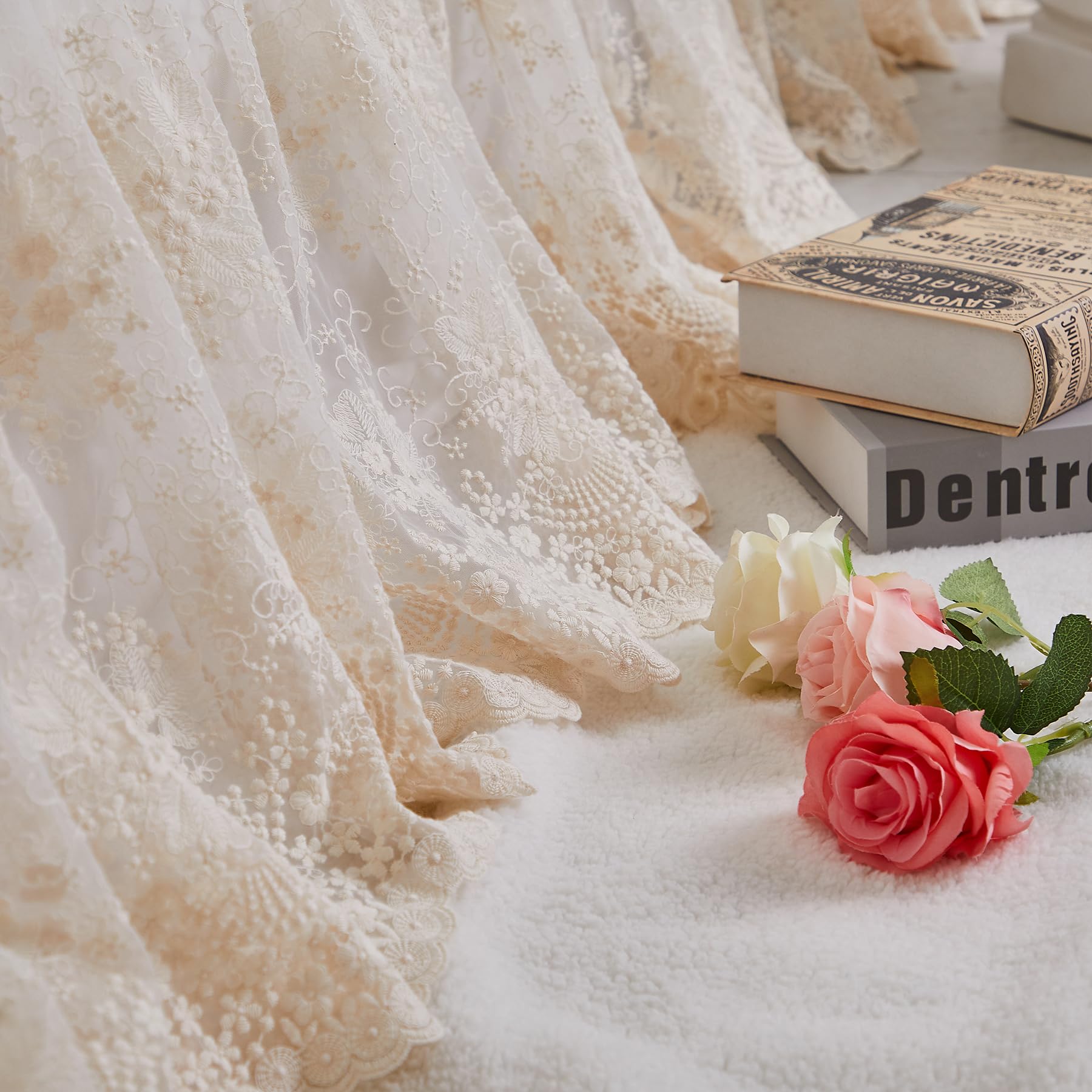 Brandream care instructions help keep lace crib skirt looking new.