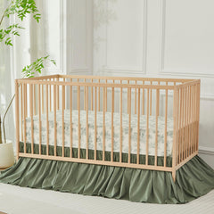 Brandream crib bedskirt with 52in x 28in x 16in drop fits standard cribs