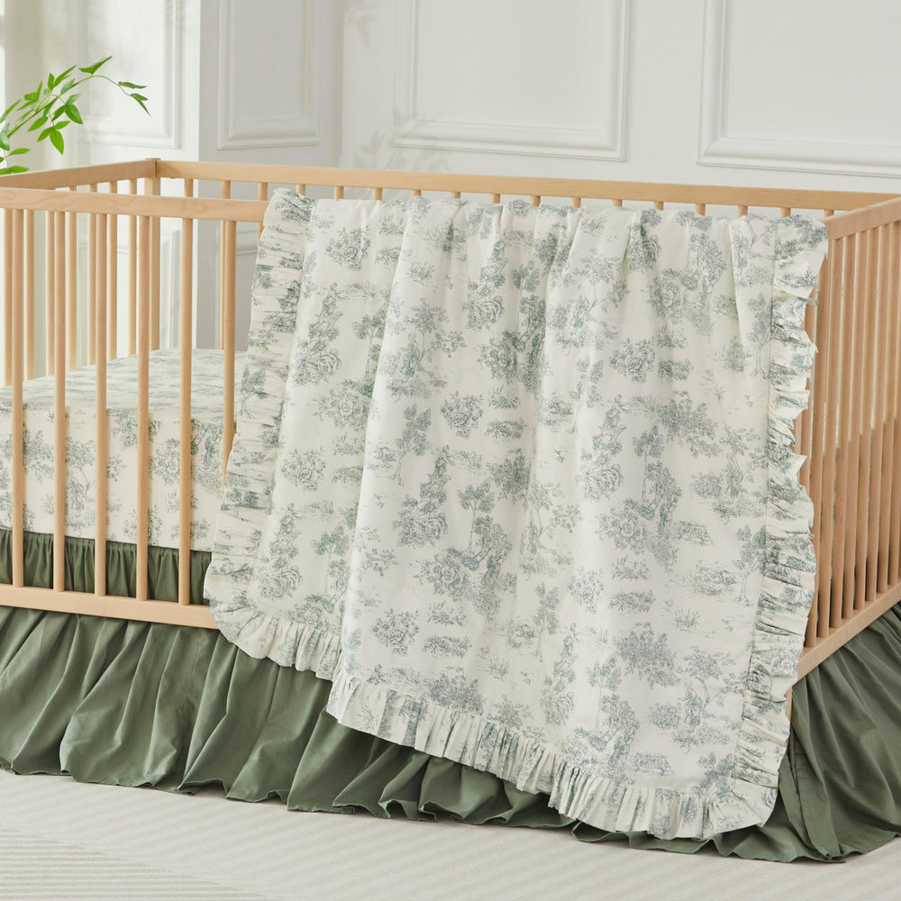 Brandream crib bedskirt farmhouse chic design complements rustic or modern nurseries
