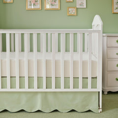 Brandream crib skirt with four-sided drop for tidy crib underside